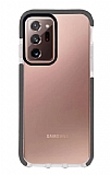 Eiroo Jelly Samsung Galaxy Note 20 Ultra Şeffaf Siyah Silikon Kılıf
