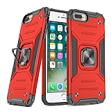 Eiroo Kickstand iPhone 7 Plus / 8 Plus Ultra Koruma Kırmızı Kılıf