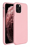 Eiroo Lansman iPhone 11 Pro Max Pembe Silikon Klf