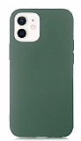 Eiroo Lansman iPhone 12 / iPhone 12 Pro 6.1 inç Yeşil Silikon Kılıf