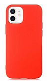 Eiroo Lansman iPhone 12 / iPhone 12 Pro 6.1 in Krmz Silikon Klf