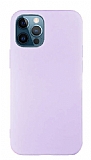 Eiroo Lansman iPhone 12 Pro Max 6.7 inç Lila Silikon Kılıf