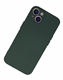 Eiroo Lansman iPhone 13 Kamera Korumalı Koyu Yeşil Silikon Kılıf