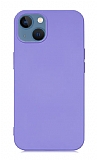 Eiroo Lansman iPhone 13 Mini 5.4 inç Lila Silikon Kılıf