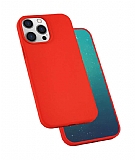 Eiroo Lansman iPhone 13 Pro Max Kırmızı Silikon Kılıf