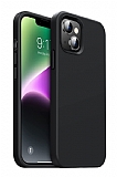 Eiroo Lansman iPhone 14 Siyah Silikon Klf
