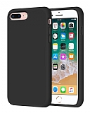 Eiroo Lansman iPhone 7 Plus / 8 Plus Siyah Silikon Kılıf