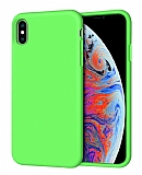 Eiroo Lansman iPhone XS Max Yeşil Silikon Kılıf