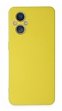 Eiroo Lansman Oppo Reno 7 Lite Sarı Silikon Kılıf