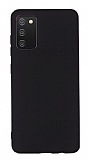 Eiroo Lansman Samsung Galaxy A02s Siyah Silikon Klf