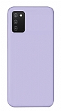 Eiroo Lansman Samsung Galaxy A02s Lila Silikon Klf