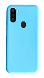 Eiroo Lansman Samsung Galaxy A11 / M11 Mavi Silikon Kılıf