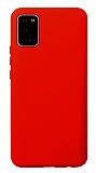 Eiroo Lansman Samsung Galaxy A31 Kırmızı Silikon Kılıf