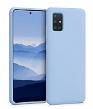 Eiroo Lansman Samsung Galaxy A51 Mavi Silikon Klf