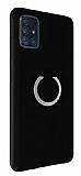 Eiroo Lansman Samsung Galaxy A51 Selfie Yzkl Siyah Silikon Klf