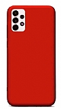 Eiroo Lansman Samsung Galaxy A52s 5G Kırmızı Silikon Kılıf
