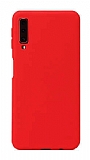 Eiroo Lansman Samsung Galaxy A7 2018 Kırmızı Silikon Kılıf