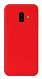 Eiroo Lansman Samsung Galaxy J6 Plus Kırmızı Silikon Kılıf