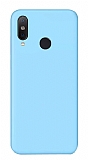 Eiroo Lansman Samsung Galaxy M20 Mavi Silikon Kılıf