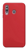 Eiroo Lansman Samsung Galaxy M30 Kırmızı Silikon Kılıf