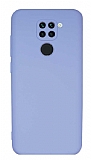 Eiroo Lansman Xiaomi Redmi Note 9 Kamera Korumal Lila Silikon Klf