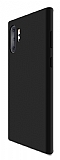 Eiroo Lansman Samsung Galaxy Note 10 Plus Siyah Silikon Klf