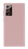 Eiroo Lansman Samsung Galaxy Note 20 Pembe Silikon Klf