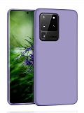 Eiroo Lansman Samsung Galaxy S20 Ultra Mor Silikon Kılıf