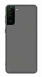 Eiroo Lansman Samsung Galaxy S21 Plus Gri Silikon Klf
