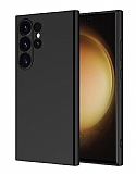 Eiroo Lansman Samsung Galaxy S24 Ultra Siyah Silikon Kılıf