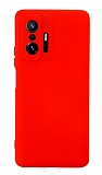 Eiroo Lansman Xiaomi 11T Kamera Korumal Krmz Silikon Klf