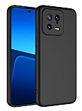 Eiroo Lansman Xiaomi 13 Siyah Silikon Klf