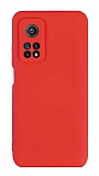 Eiroo Lansman Xiaomi Mi 10T 5G Kamera Korumal Krmz Silikon Klf