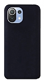 Eiroo Lansman Xiaomi 11 Lite 5G NE Siyah Silikon Kılıf