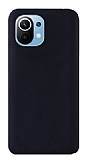 Eiroo Lansman Xiaomi Mi 11 Siyah Silikon Klf