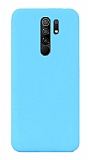Eiroo Lansman Xiaomi Redmi 9 Mavi Silikon Klf