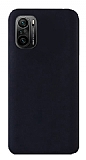 Eiroo Lansman Xiaomi Redmi K40 Siyah Silikon Klf