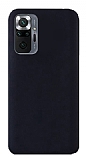 Eiroo Lansman Xiaomi Redmi Note 10 Pro Siyah Silikon Klf