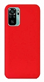 Eiroo Lansman Xiaomi Redmi Note 10S Krmz Silikon Klf