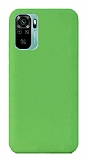 Eiroo Lansman Xiaomi Redmi Note 10S Yeşil Silikon Kılıf
