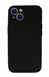 Eiroo Lansman iPhone 13 Kamera Korumal Siyah Silikon Klf