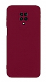Eiroo Lansman Xiaomi Redmi Note 9S Kamera Korumalı Mor Silikon Kılıf