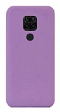 Eiroo Lansman Xiaomi Redmi Note 9 Mor Silikon Klf