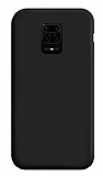 Eiroo Lansman Xiaomi Redmi Note 9S Siyah Silikon Klf
