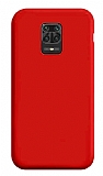 Eiroo Lansman Xiaomi Redmi Note 9S Kırmızı Silikon Kılıf