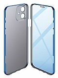 Eiroo Led iPhone 11 360 Rubber Cam Mavi Kılıf