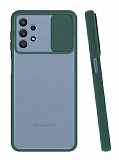 Eiroo Lens Series Samsung Galaxy A32 4G Koyu Yeşil Silikon Kılıf