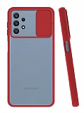Eiroo Lens Series Samsung Galaxy A32 4G Kırmızı Silikon Kılıf