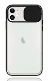 Eiroo Lens Series iPhone 11 Siyah Silikon Klf