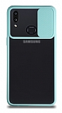 Eiroo Lens Series Samsung Galaxy A10s Turkuaz Silikon Klf